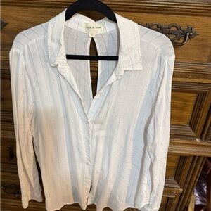 Cloth & Stone White Button Down Shirt